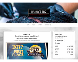 Danny's BBQ by HawkFeather Web Design